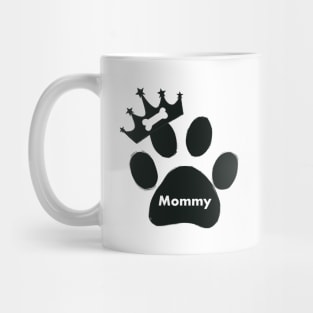 Mommy name made of hand drawn paw prints Mug